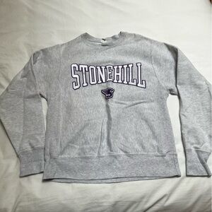Stonehill College Champion Gray Crewneck Men's Sweater